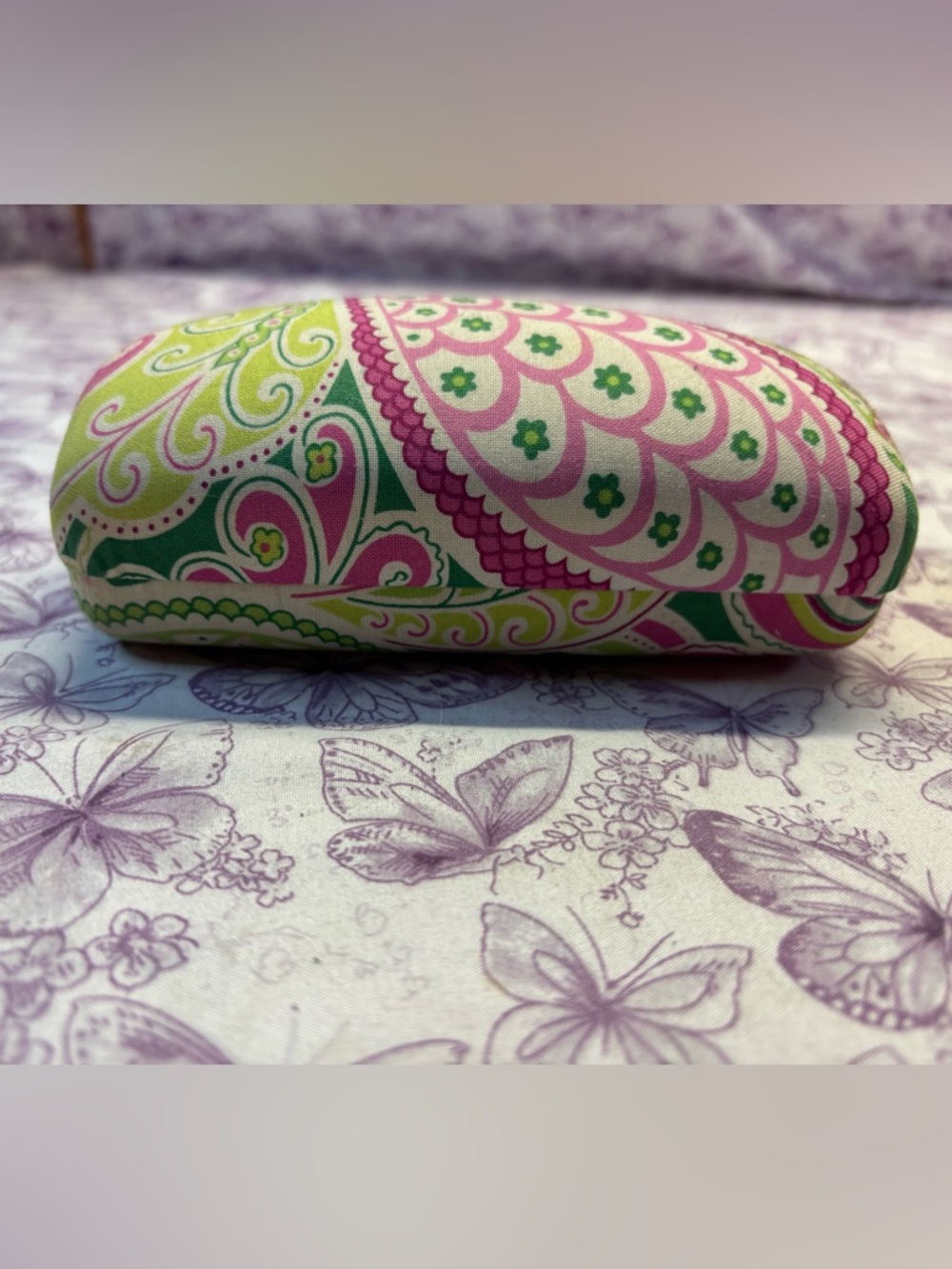 🪽🌀Vera Bradley Pink Green Paisley Travel Pillow